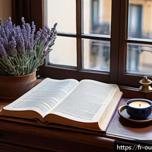 Home 30 지속 가능한 영감 관리를 위한 저널링 기법 - A serene morning writing ritual scene in a cozy Parisian apartment: soft natural light filters throu...